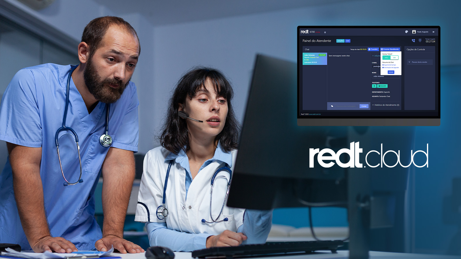 Telefonia integrada com tecnologias de saúde