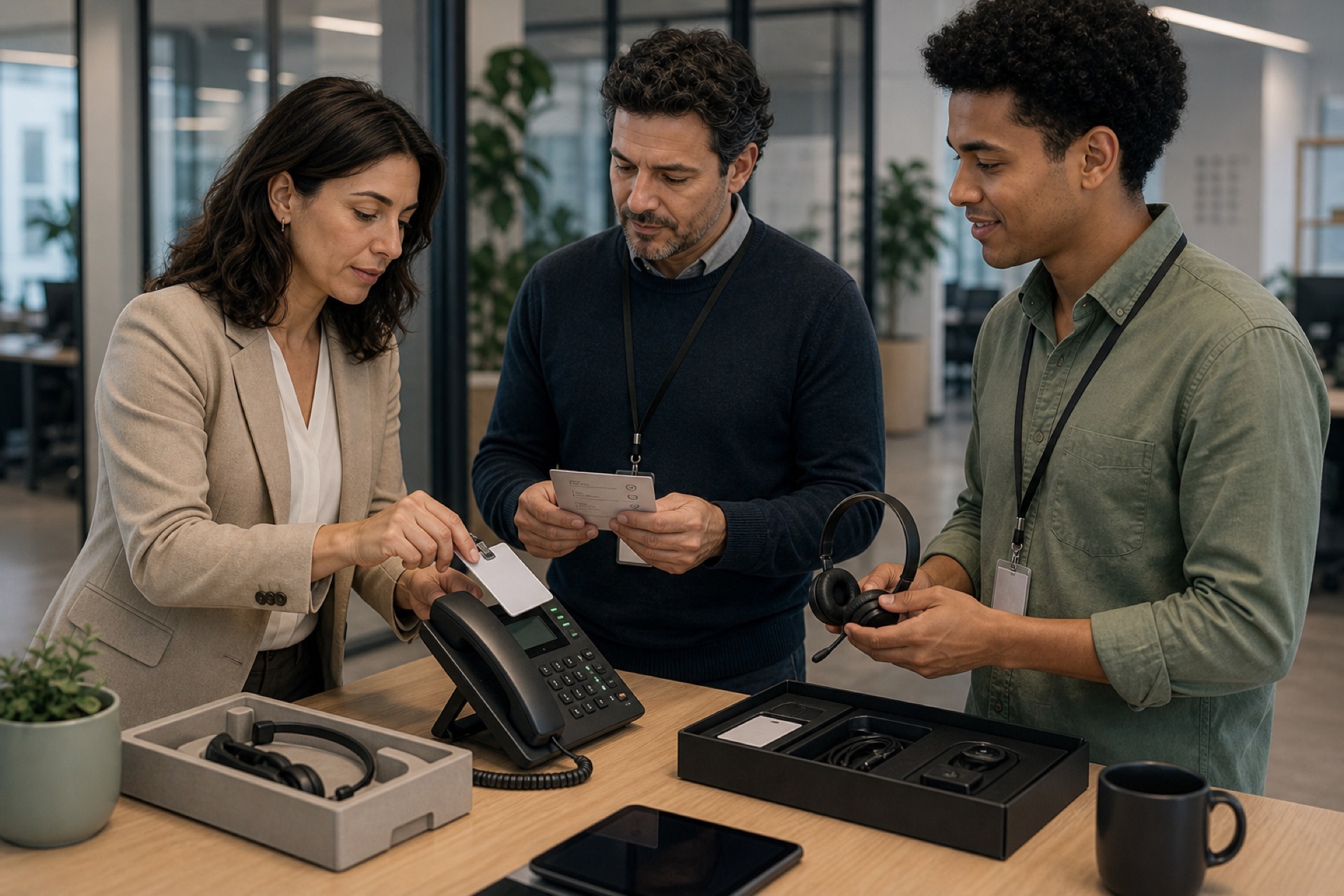 Provisionamento de novos usuários em comunicação corporativa.